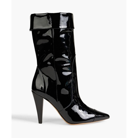 NIB IRO Paris Ully Patent-Leather High Heel Boots in Black - FR 40 / US 8.5 - Picture 3 of 16